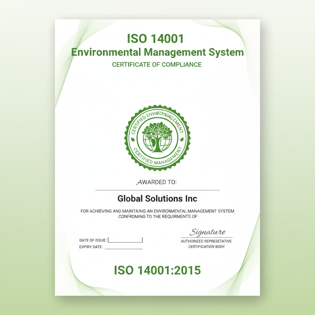 ISO 14001证书