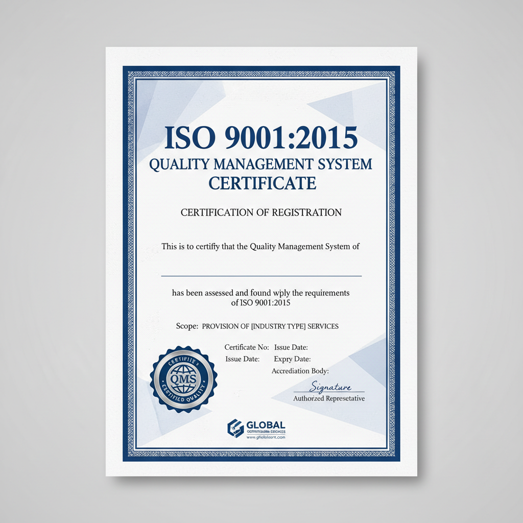 ISO 9001证书